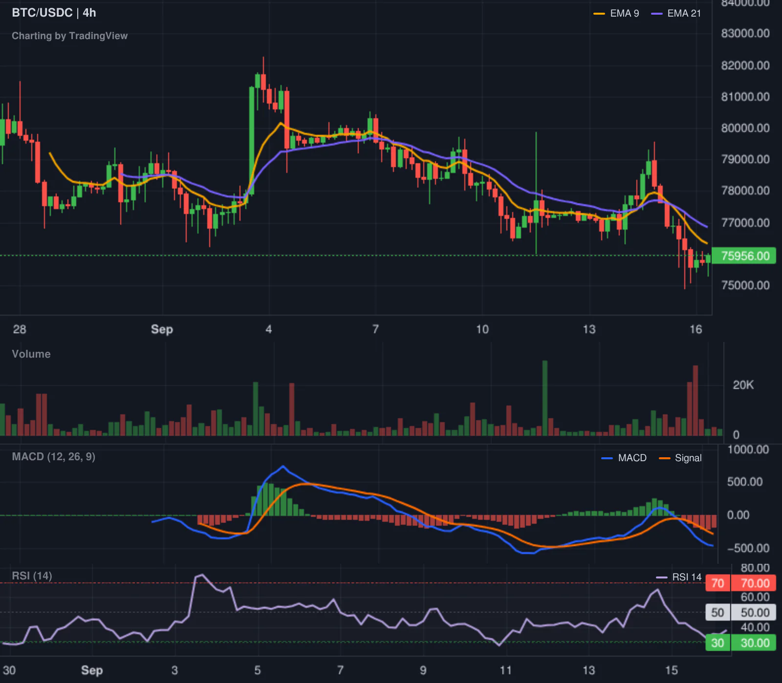 Hyperliquid SHORT BTC leaderboard chart
